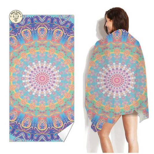 Grande serviette de plage<br>méditation