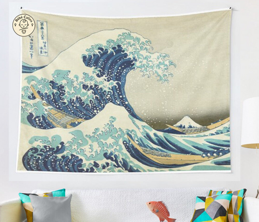 Grande serviette<Br>de plage japonaise