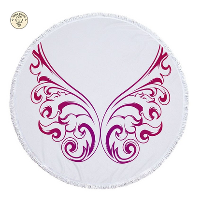 Serviette de plage ronde<br> ailes de fées