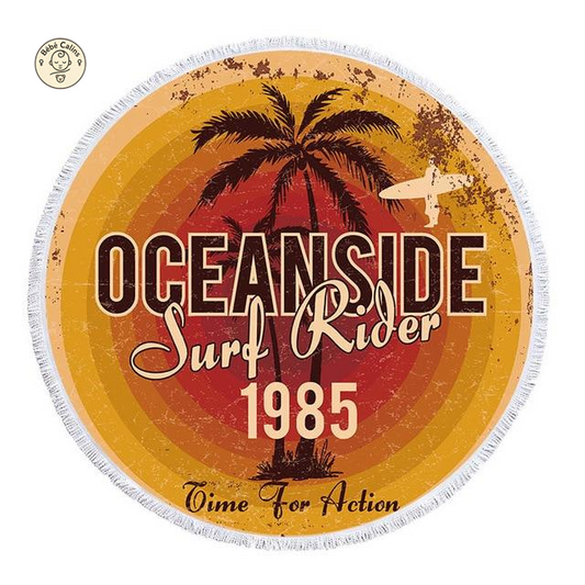 Serviette de plage<Br>ronde surf