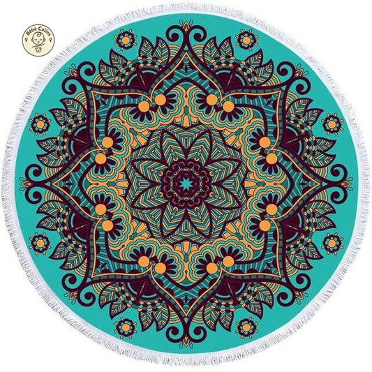 Serviette de plage<br>ronde mandala