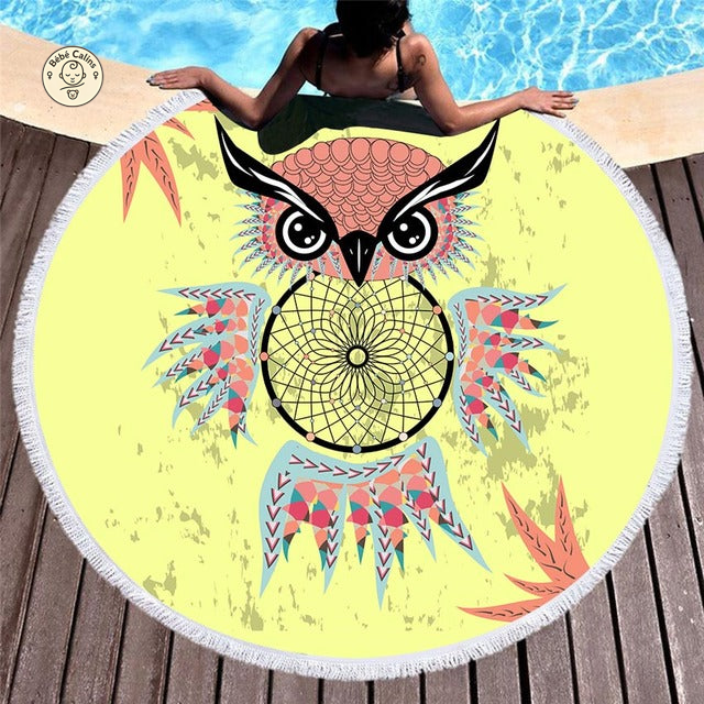 Serviette de plage<br>ronde hindou