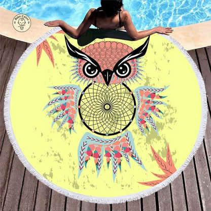 Serviette de plage<br>ronde hindou