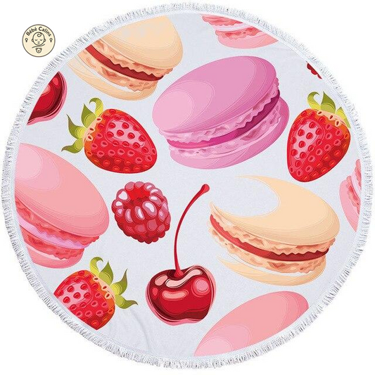 Serviette de plage<Br>ronde gourmande