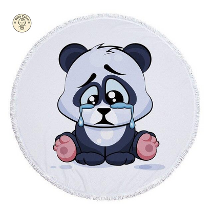 Serviette de plage<Br>panda triste