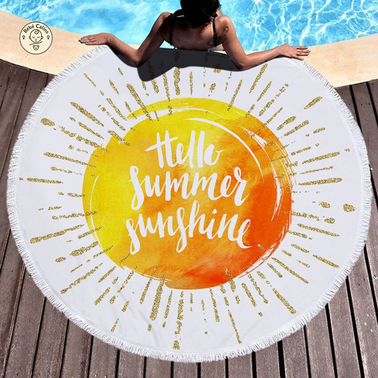Serviette de plage<br> ronde sunshine