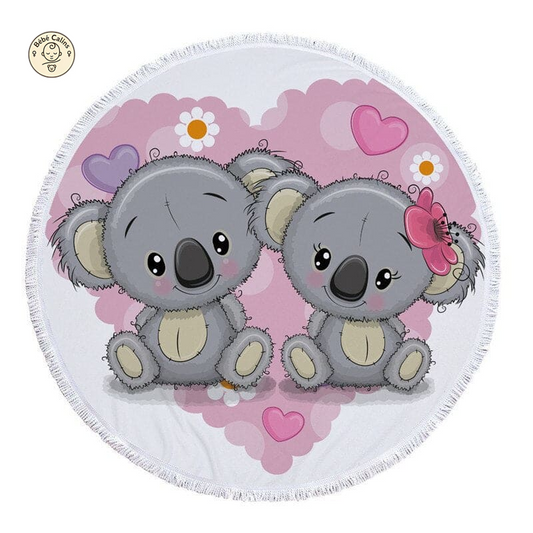 serviette de plage<br> ronde koala