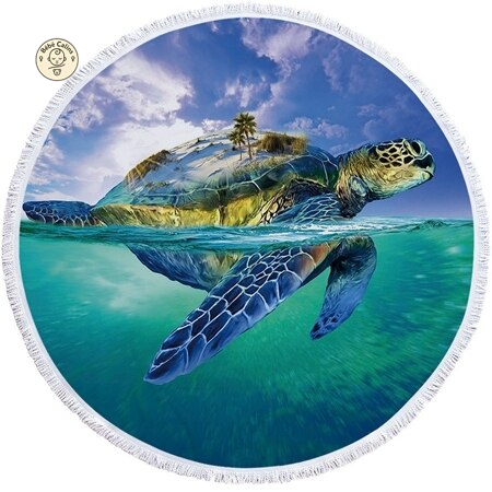 Serviette de Plage Tortue Ronde - Terre