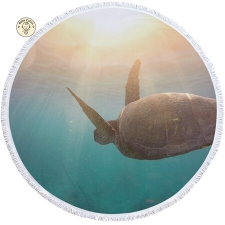 Serviette de Plage Tortue Ronde - Soleil