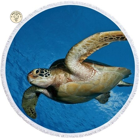 Serviette de Plage Tortue Ronde - Profondeur