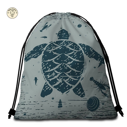 Serviette de Plage Tortue Ronde - Boisé