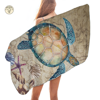 Serviette de Plage Tortue - Vintage