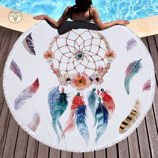 Serviette de plage ronde<br> capteur de rêve