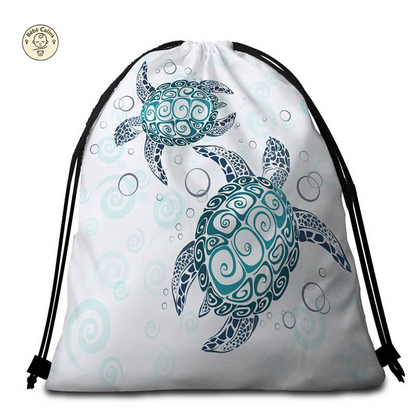 Serviette de Plage Ronde Tortue