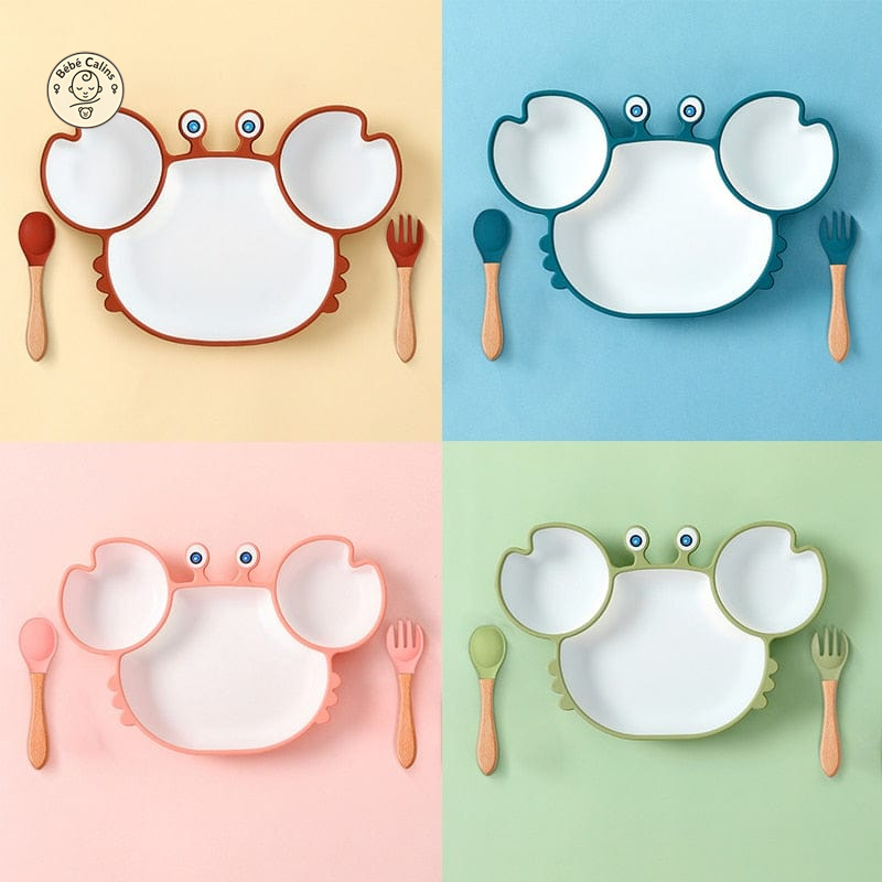 Assiette Silicone Bébé Crabe | Bébé Calins