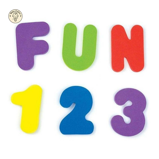 Fun set de 36 lettres et chiffres en mousse pour le bain | Bébé Calins