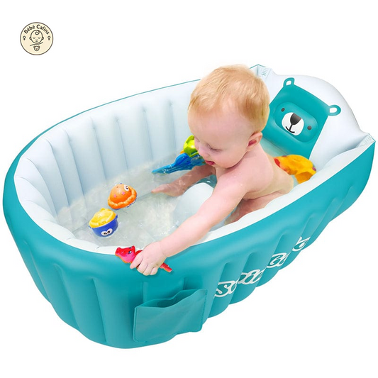 Baignoire Gonflable Bébé avec Confortable Siège - Bébé Calins