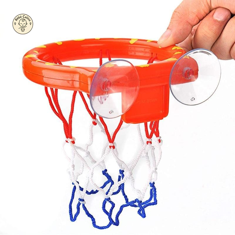 Panier de Basket Gonflable avec Ventouse et 3 Balles - Fun au Bain pour Bébé Calins!